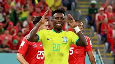 ויניסיוס שחקן נבחרת ברזיל לאחר החמצה. רויטרס