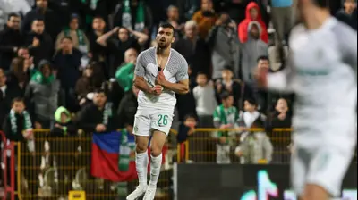 מחמוד ג'אבר שחקן מכבי חיפה מאוכזב. לירון מולדובן 