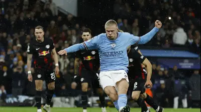 ארלינג הולאנד, חלוץ מנצ'סטר סיטי. רויטרס