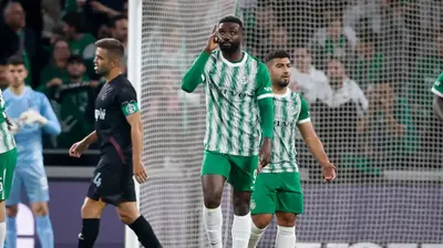 פרנזי פיירו שחקן מכבי חיפה חוגג שער. מאור אלקסלסי