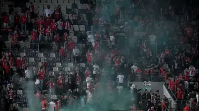 אבוקה ירוקה ביציע אוהדי הפועל באר שבע. אריאל שלום