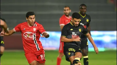 בר כהן שחקן מכבי נתניה מול סאהר תאג'י שחקן בני סכנין. ברני ארדוב