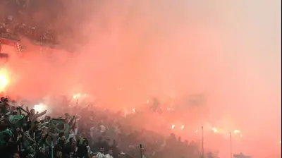 אוהדי מכבי חיפה בדרבי. מאור אלקסלסי