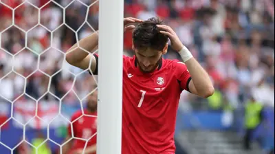 שחקן נבחרת גיאורגיה חביצ'ה קברצחליה מאוכזב. Catherine Ivill - AMA,GettyImages