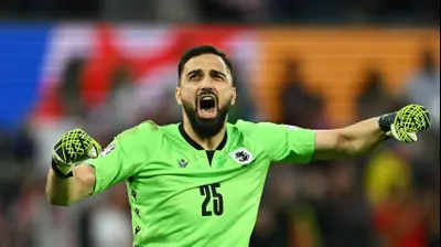 גיורגי ממרדשווילי שוער נבחרת גאורגיה. GettyImages