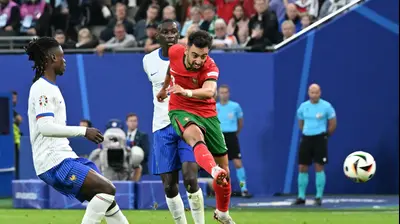 שחקן נבחרת פורטוגל, ברונו פרננדש נגד נבחרת צרפת. רויטרס