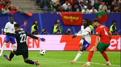 שחקן נבחרת צרפת, אדוארדו קמאבינגה, מחמיץ נגד נבחרת פורטוגל. רויטרס