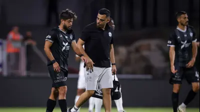 פרנקו מסורק שחקן עירוני טבריה פצוע. מאור אלקסלסי