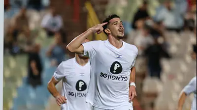 דור תורג'מן שחקן מכבי תל אביב חוגג שער. לירון מולדובן 