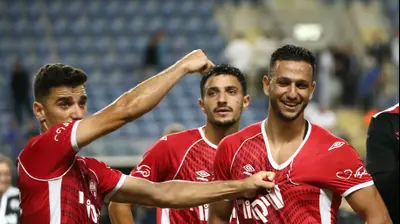 אילון אלמוג (מימין), גיא מזרחי, דן ביטון שחקני הפועל באר שבע. אודי ציטיאט