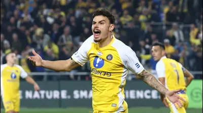 סתיו למקין מכבי תל אביב חוגג. דני מרון