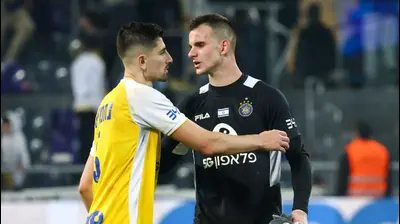 סימון סלוגה, עידן נחמיאס, מכבי תל אביב. דני מרון