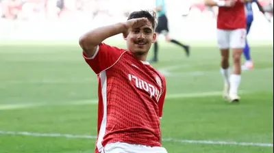 שחקן הפועל באר שבע, אמיר גנאח. דני מרון