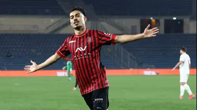 מתן חוזז חוגג שער לזכות הפועל ירושלים. דני מרון