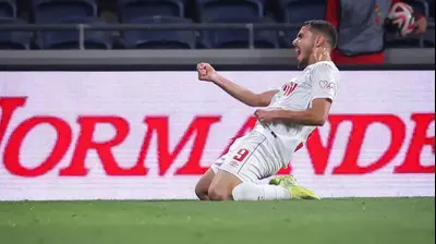 זאהי אחמד שחקן הפועל באר שבע חוגג שער. מאור אלקסלסי