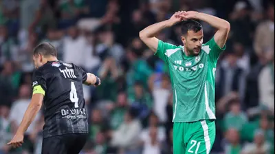 דין דוד שחקן מכבי חיפה מאוכזב. מאור אלקסלסי