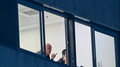 מאמן מכבי נתניה יוסי אבוקסיס. ברני ארדוב