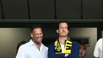 רוס קסטין, בעלים מכבי נתניה. ברני ארדוב