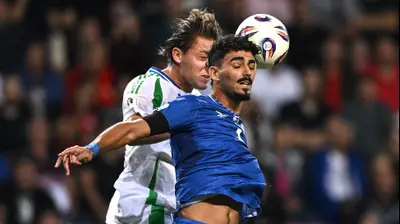 רוי רביבו, נבחרת ישראל לצד מתאו רטגי, נבחרת איטליה. GettyImages