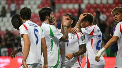 שחקני נבחרת איטליה חוגגים. GettyImages