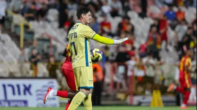 ליאור גליקליך שוער מכבי בני ריינה. לירון מולדובן 