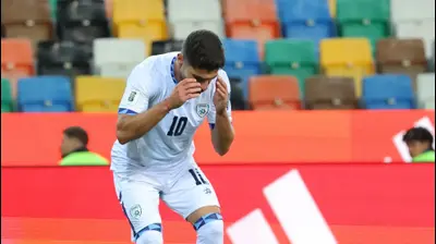 מנור סולומון שחקן נבחרת ישראל מאוכזב. אודי ציטיאט