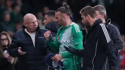 שון גולדברג שחקן מכבי חיפה פצוע. מאור אלקסלסי