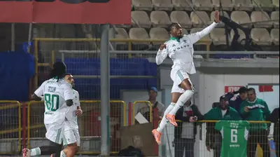 סילבה קאני שחקן מכבי חיפה חוגג שער. לירון מולדובן 