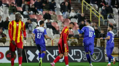 מוחמד אבו רומי שחקן עירוני קרית שמונה חוגג שער. לירון מולדובן 