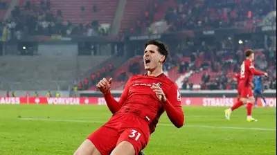 איגור מטאנוביץ' שחקן פרייבורג חוגג שער. Daniela Porcelli,GettyImages