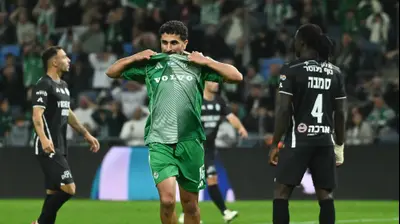 קני סייף שחקן מכבי חיפה לאחר החמצה. ברני ארדוב