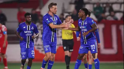 קלה, מארק קוסטה שחקני הפועל פתח תקוה חוגגים. מאור אלקסלסי