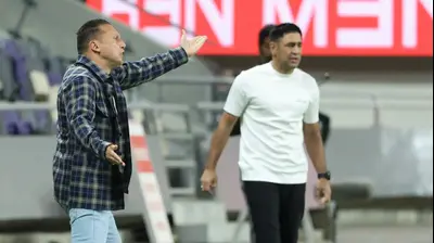 ברק בכר, מאמן מכבי חיפה. דני מרון