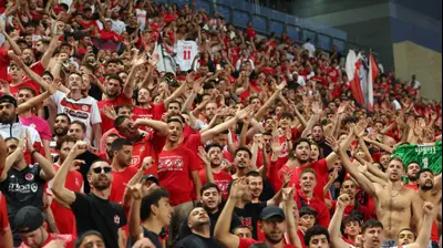 אוהדי הפועל תל אביב במשחק מול הפועל פתח תקוה. אודי ציטיאט