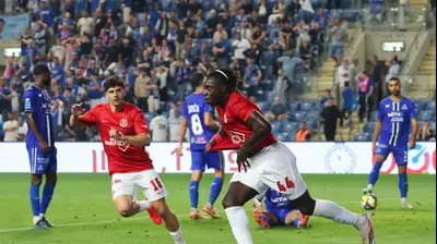 דניאל דאפה שחקן הפועל תל אביב חוגג מול הפועל פתח תקוה. אודי ציטיאט