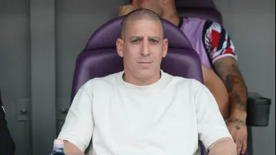 רן קוז'וך מאמן הפועל באר שבע מול הפועל תל אביב. דני מרון