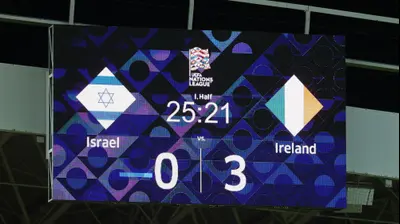 לוח התוצאות בדברצן, אירלנד מביסה את ישראל. אודי ציטיאט