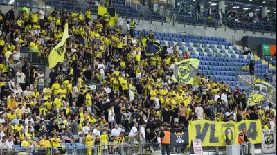 אוהדי מכבי נתניה מול הפועל פתח תקוה. אודי ציטיאט