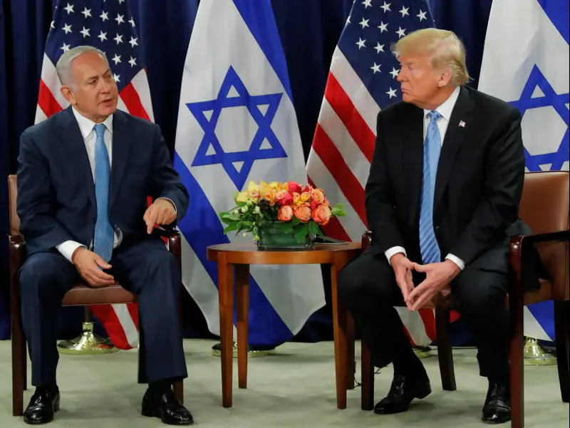 פגישת נתניהו טראמפ בבנייני האו"ם 26 בספטמבר 2018