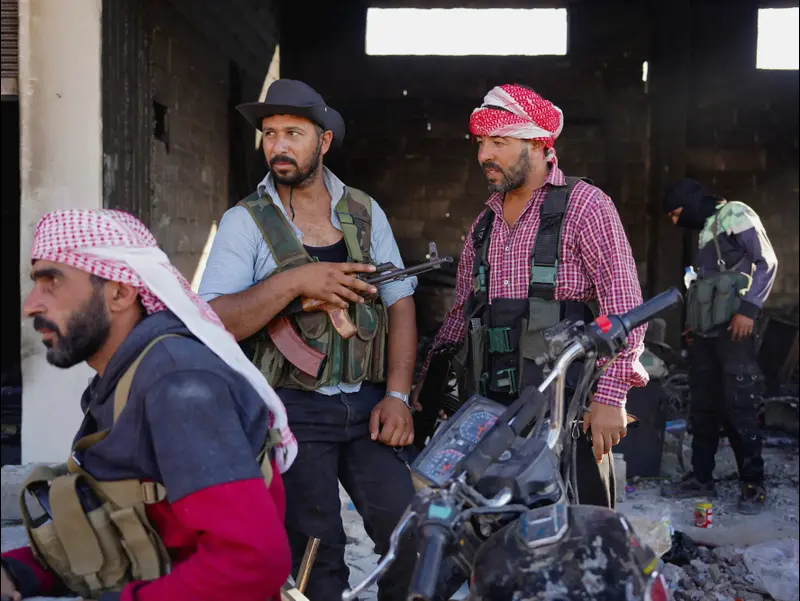 לוחמים בדואים בעיר סווידא, סוריה, 19 ביולי 2025