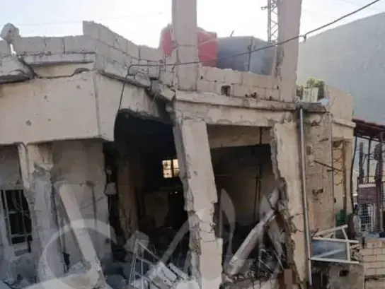 מבנה שנהרס בתקיפות של צה"ל בבית ג'ן. 28 בנובמבר 2025