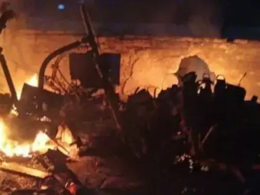 תיעוד שריפת הג'יפ הצבאי