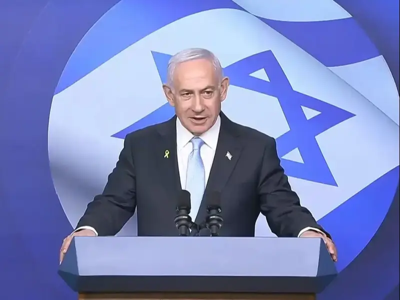 רה"מ בנימין נתניהו מקיים מסיבת עיתונאים משותפת עם קנצלר גרמניה, 7 בדצמבר 2025