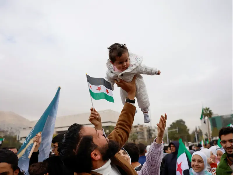 חגיגות לציון יום השנה הראשון לנפילתו של בשאר אל-אסד, דמשק, סוריה, 8 בדצמבר 2025