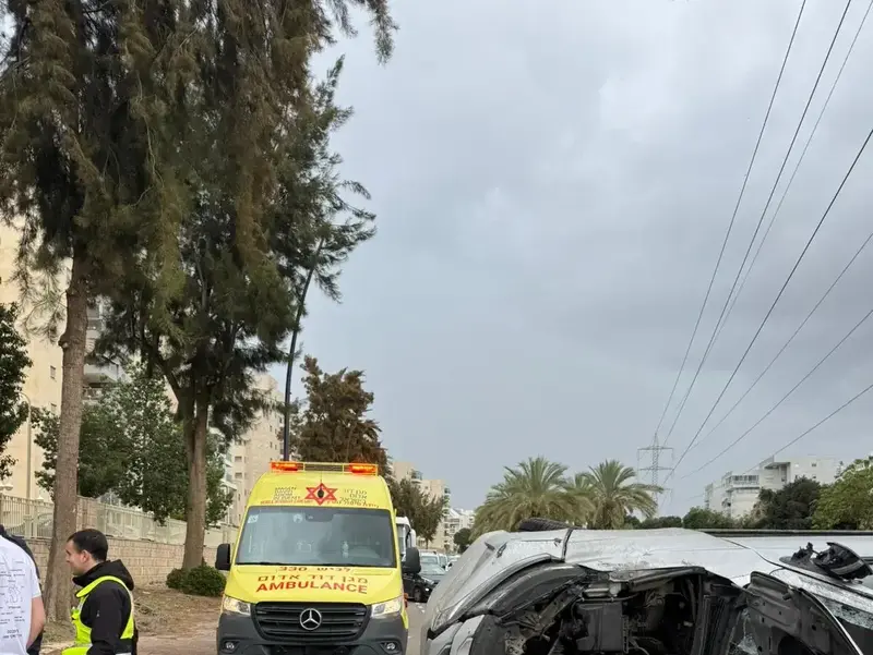 קריסת עץ על רכב באשקלון, 09.01.2026