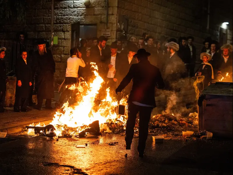 מחאות חרדים נגד הכוונה לבצע נתיחה בפעוטות שמתו בפעוטון, ירושלים, 19 בינואר 2026