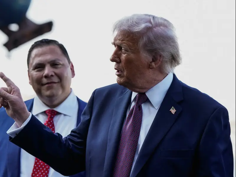 נשיא ארצות הברית דונלד טראמפ בביקורו בטקסס