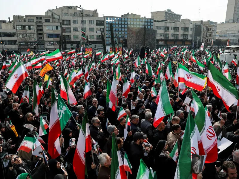 הפגנת תמיכה במנהיג מוג'תבא חמינאי, טהרן, איראן, 9 במרץ 2026