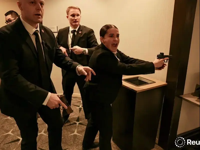 אבטחת הנשיא במלון הילטון בפעולה