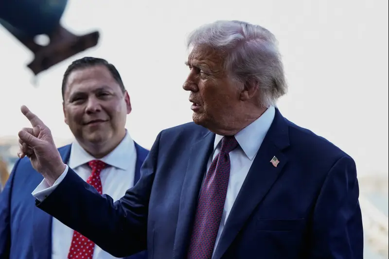 נשיא ארצות הברית דונלד טראמפ בביקורו בטקסס